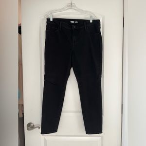 Old Navy Rockstar Super Skinny Built in Warm Fleece Lines Black Jean Pants 14 👖